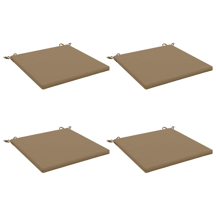vidaXL 4-Piece Zitkussens SOEST 4 st 100% Polyester Taupe vidaXL 4-Piece Zitkussens SOEST 4 st 100% Polyester Taupe afbeelding 1