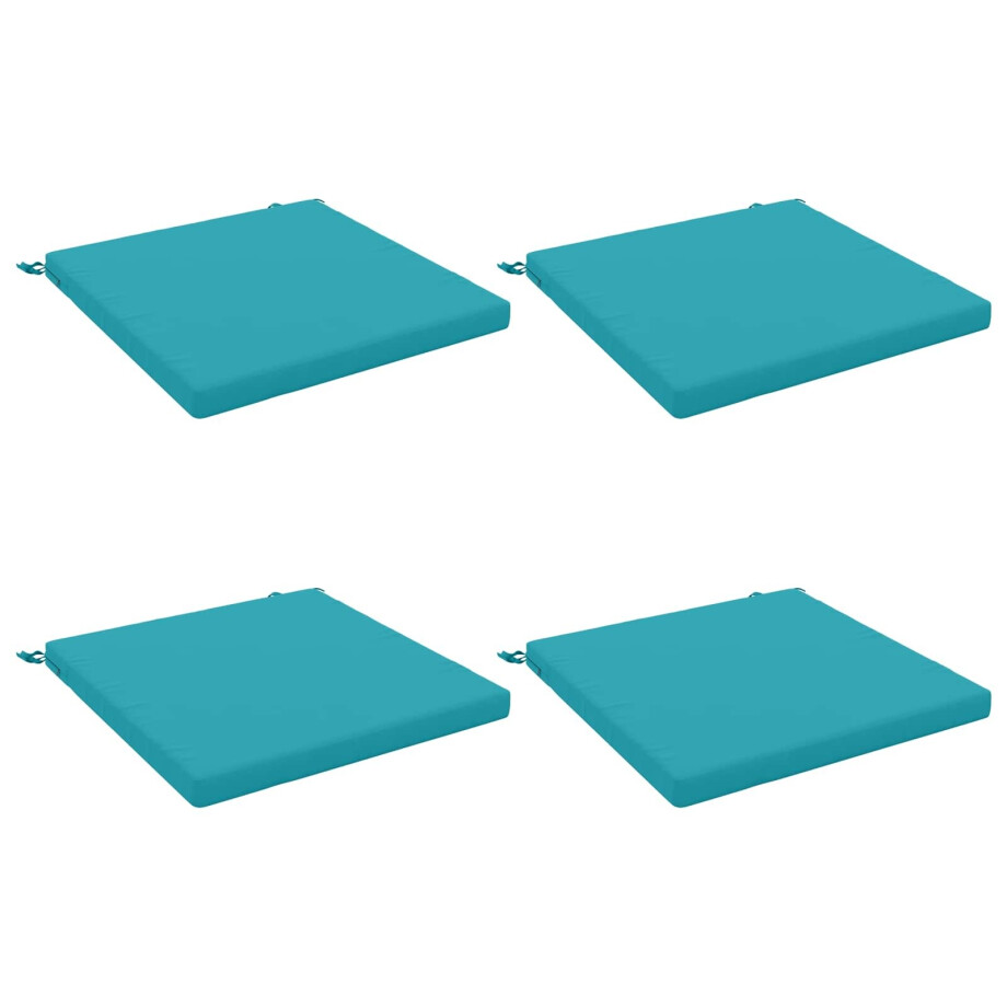 vidaXL 4-Piece Zitkussens SOEST 4 st 100% Polyester Turquoise afbeelding 1
