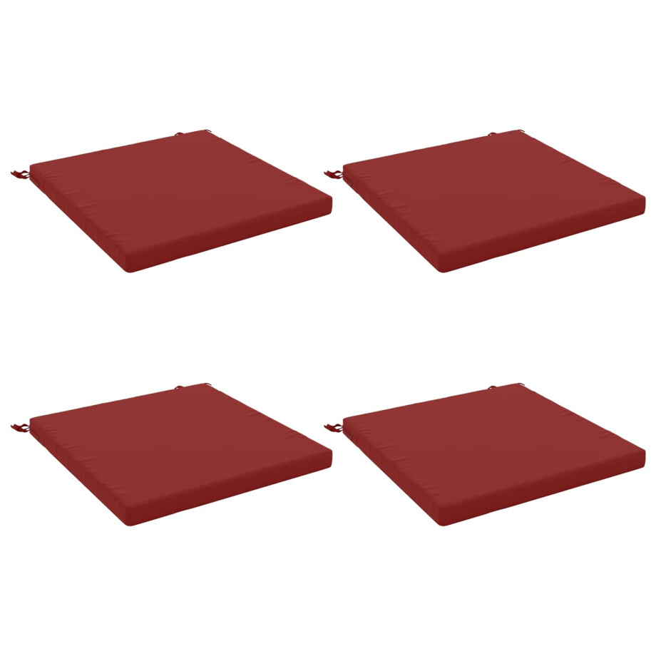 vidaXL 4-Piece Zitkussens SOEST 4 st 100% Polyester Wijnrood afbeelding 1