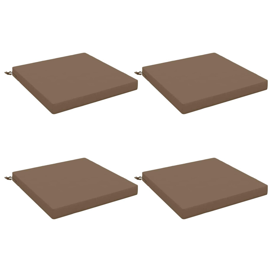 vidaXL 4-Piece Zitkussens SOEST 4 st 100% Polyester Taupe vidaXL 4-Piece Zitkussens SOEST 4 st 100% Polyester Taupe afbeelding 1