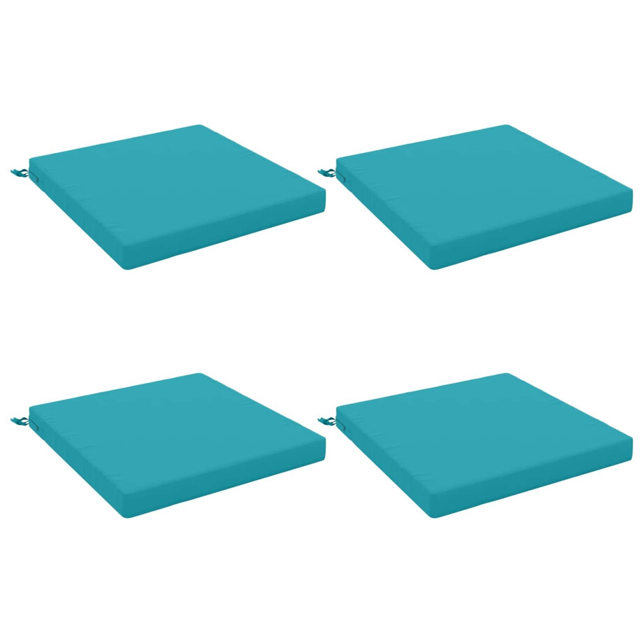 vidaXL 4-Piece Zitkussens SOEST 4 st 100% Polyester Turquoise vidaXL 4-Piece Zitkussens SOEST 4 st 100% Polyester Turquoise afbeelding 1