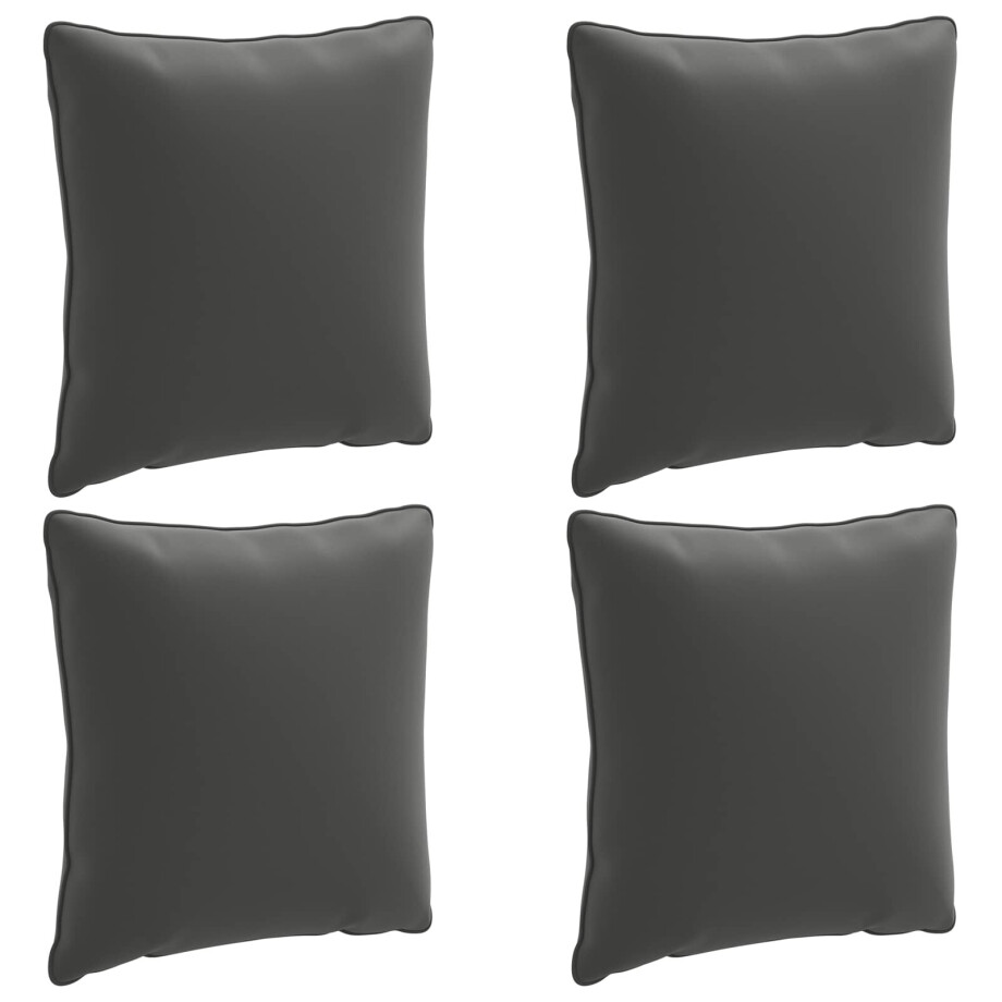 vidaXL 4-Delige Rugkussens PUTTEN 4 pcs 100% Polyester Antraciet vidaXL 4-Delige Rugkussens PUTTEN 4 pcs 100% Polyester Antraciet afbeelding 1