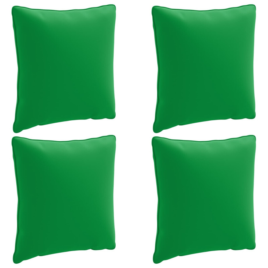 vidaXL 4-Delige Rugkussens PUTTEN 4 pcs 100% Polyester Groen afbeelding 1