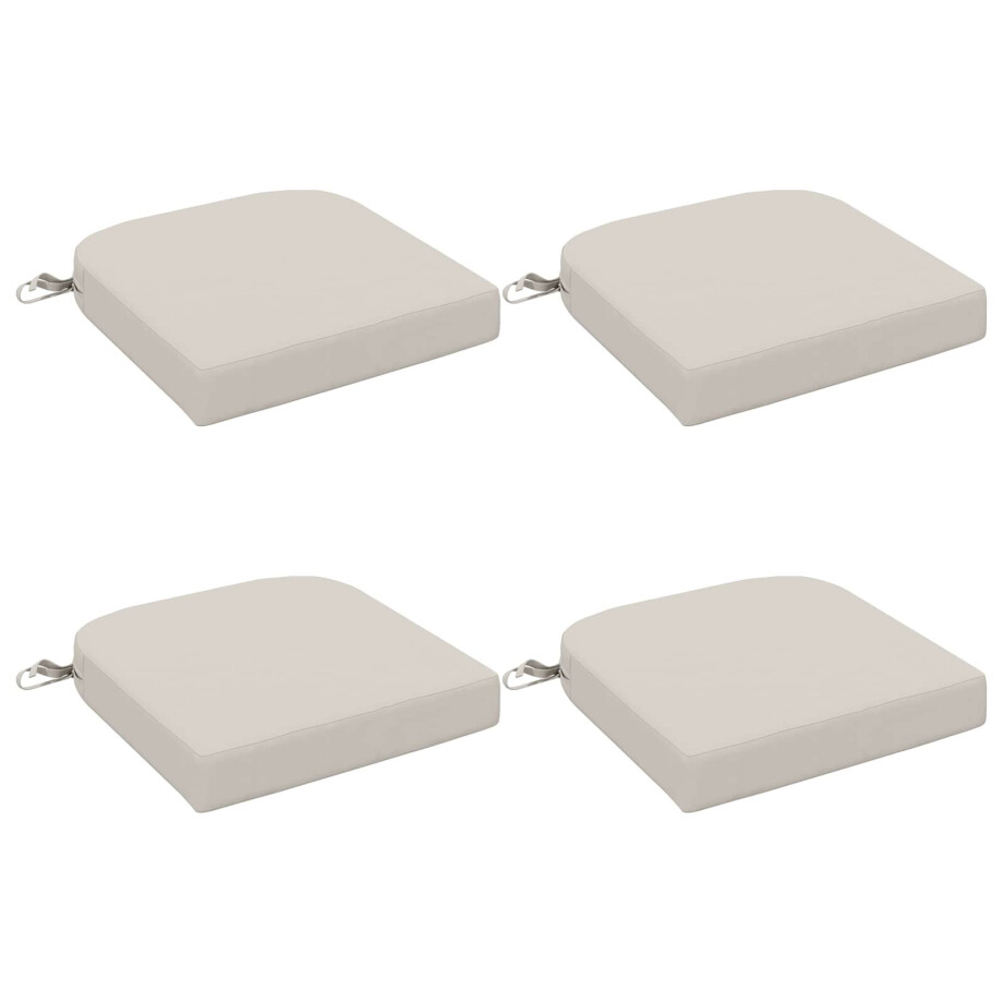 vidaXL 4-delige Zitkussens SOEST 4 pcs 100% Polyester Wit afbeelding 1