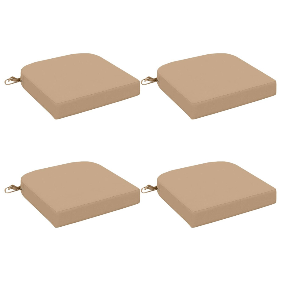 vidaXL 4-delige Zitkussens SOEST 4 pcs 100% Polyester Zand afbeelding 1