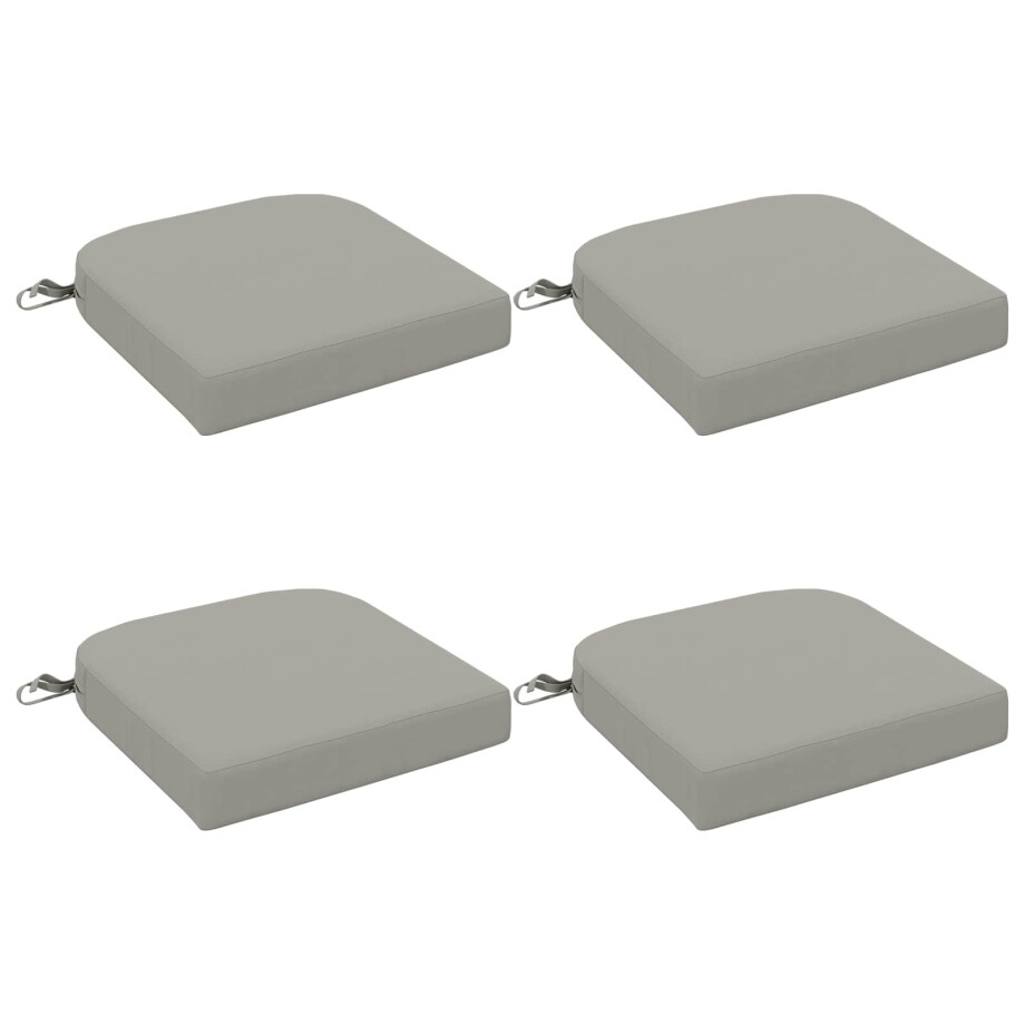vidaXL 4-Piece Zitkussens SOEST 4 pcs 100% Polyester Grijs vidaXL 4-Piece Zitkussens SOEST 4 pcs 100% Polyester Grijs afbeelding 1