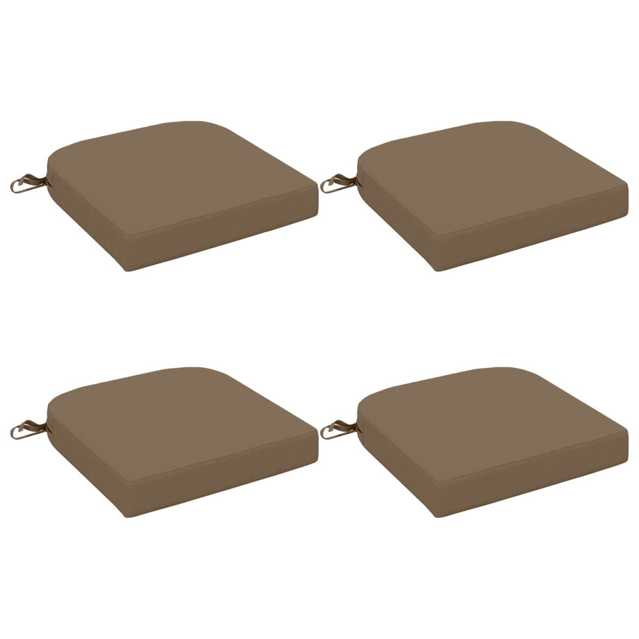 vidaXL 4-delige Zitkussens SOEST 4 pcs 100% Polyester Taupe vidaXL 4-delige Zitkussens SOEST 4 pcs 100% Polyester Taupe afbeelding 1