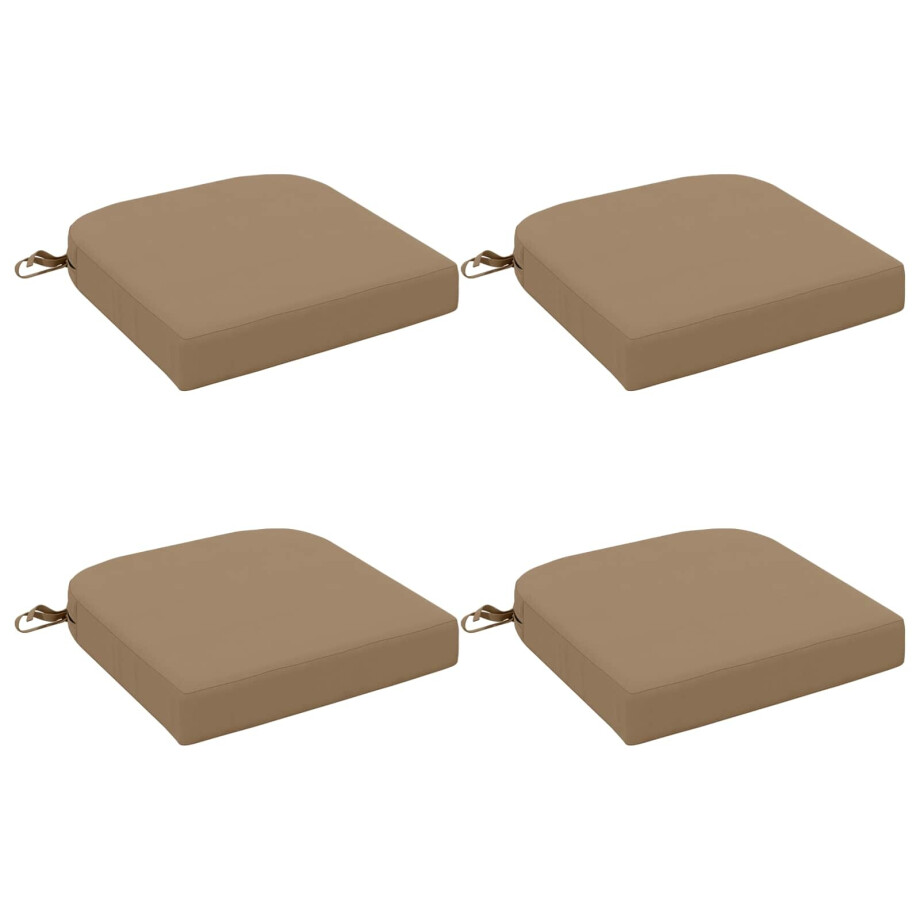 vidaXL 4-delige Zitkussens SOEST 4 pcs 100% Polyester Taupe vidaXL 4-delige Zitkussens SOEST 4 pcs 100% Polyester Taupe afbeelding 1