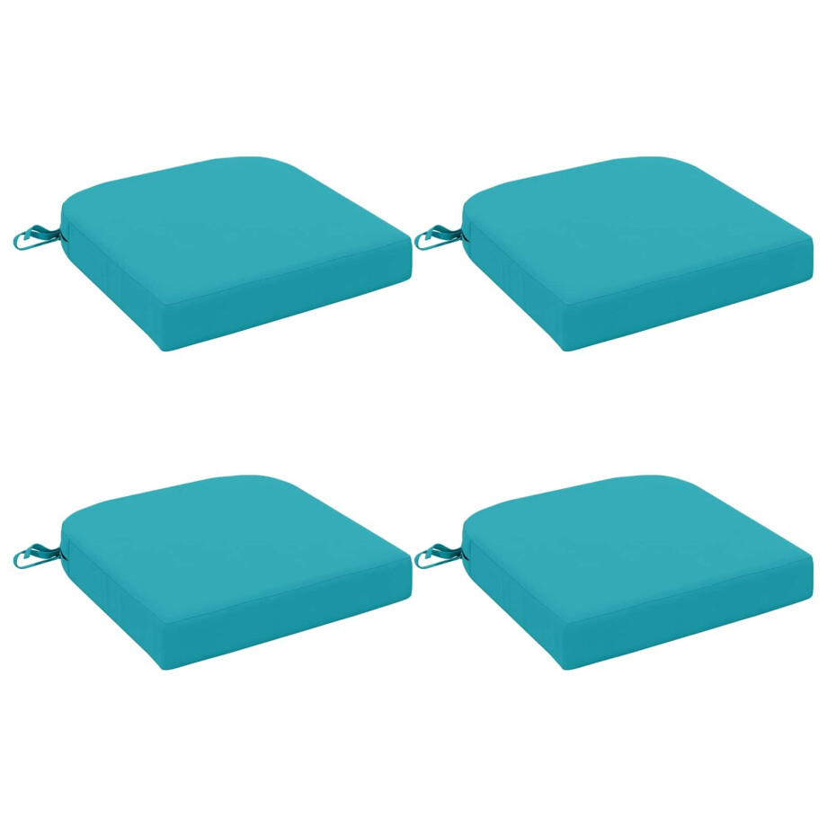 vidaXL 4-delige Zitkussens SOEST 4 pcs 100% Polyester Turquoise afbeelding 1