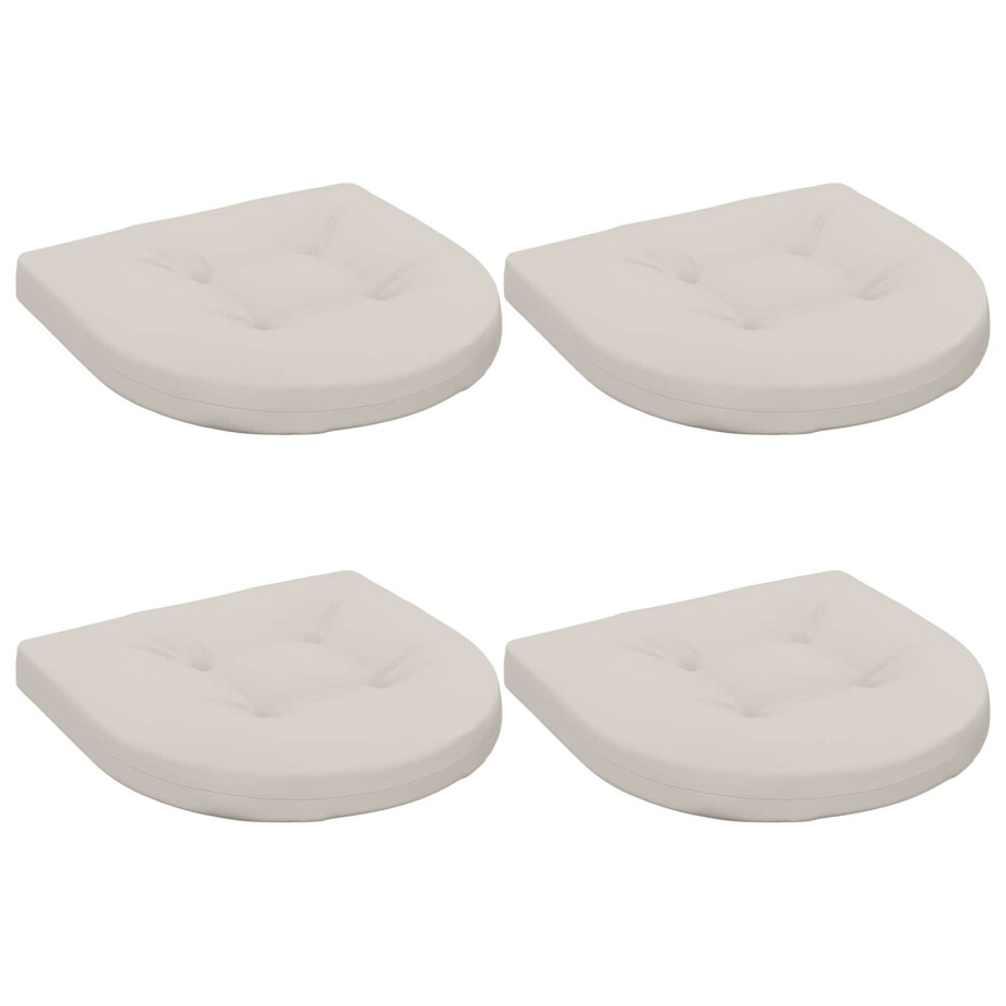 vidaXL 4-Piece Zitkussens 4 st 100% Polyester Wit 40 x 40 x 5 cm vidaXL 4-Piece Zitkussens 4 st 100% Polyester Wit 40 x 40 x 5 cm afbeelding 1