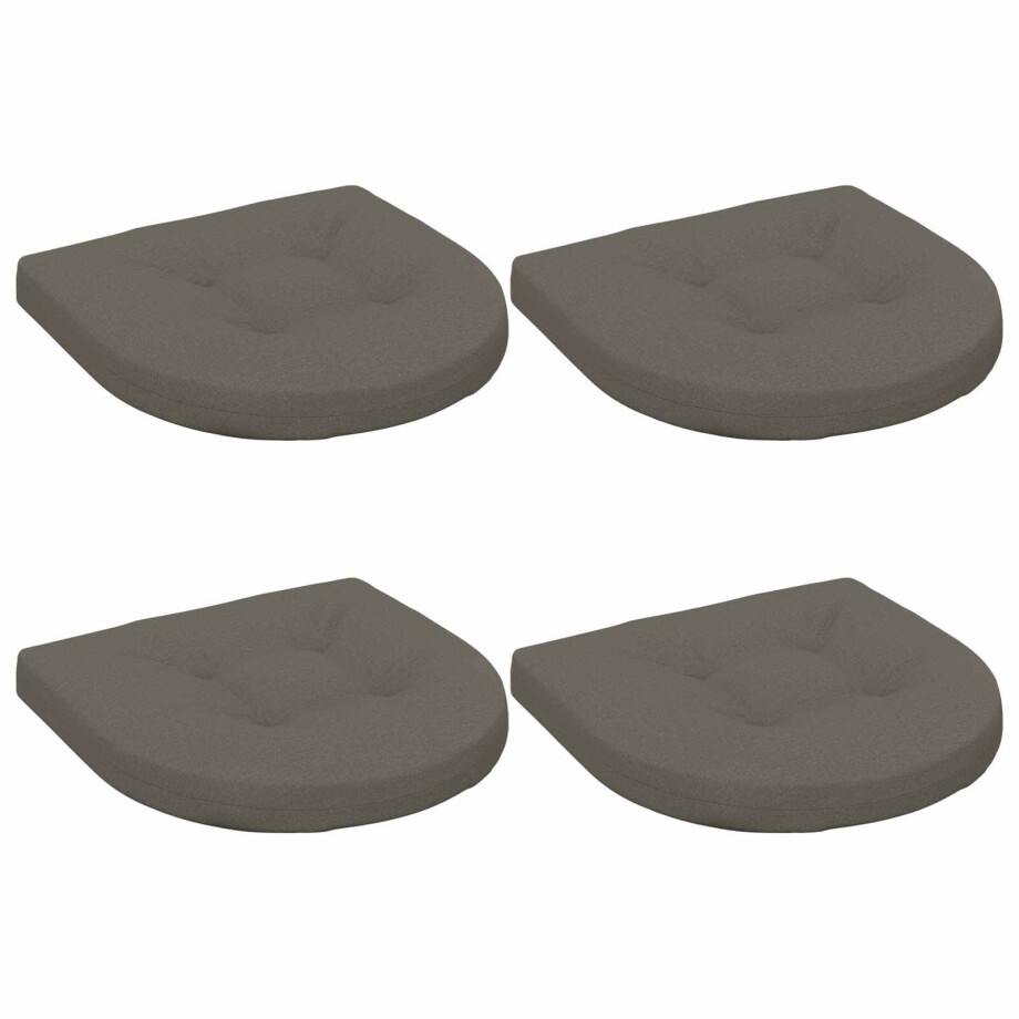 vidaXL 4-Piece Zitkussens 4 st 100% Polyester Grijs 40 x 40 x 5 cm afbeelding 1