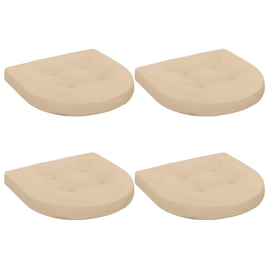 vidaXL 4-Piece Zitkussens 4 st 100% Polyester Crèmekleurig vidaXL 4-Piece Zitkussens 4 st 100% Polyester Crèmekleurig afbeelding 1
