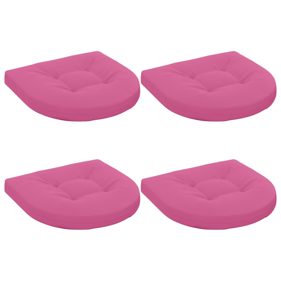 vidaXL 4-Piece Zitkussens 4 st 100% Polyester Roze 40 x 40 x 5 cm vidaXL 4-Piece Zitkussens 4 st 100% Polyester Roze 40 x 40 x 5 cm afbeelding 1
