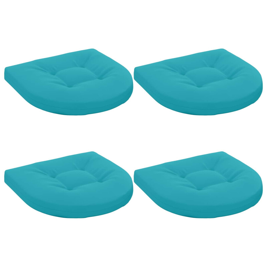 vidaXL 4-Piece Zitkussens 4 st 100% Polyester Turquoise 40 x 40 x 5 cm afbeelding 1