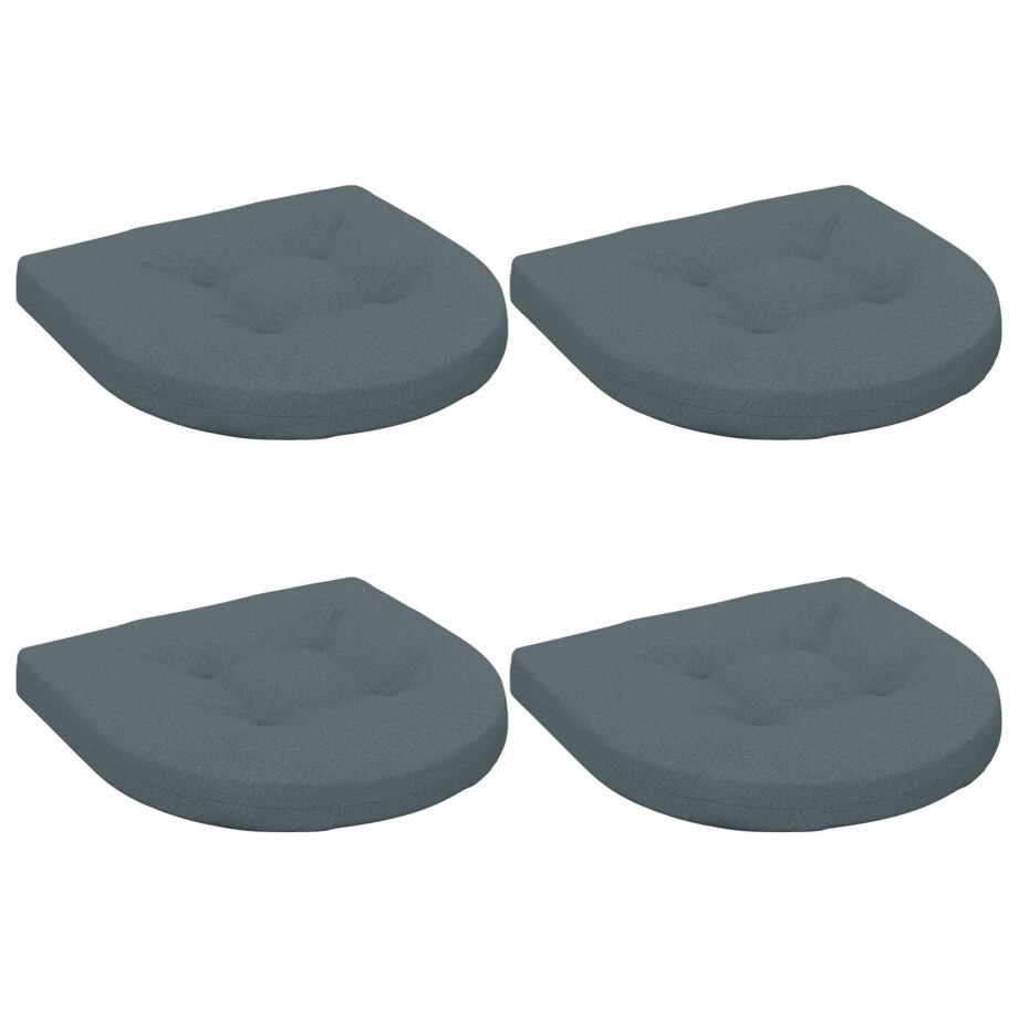 vidaXL 4-Piece Zitkussens 4 st 100% Polyester Blauw 45 x 45 x 5 cm afbeelding 1