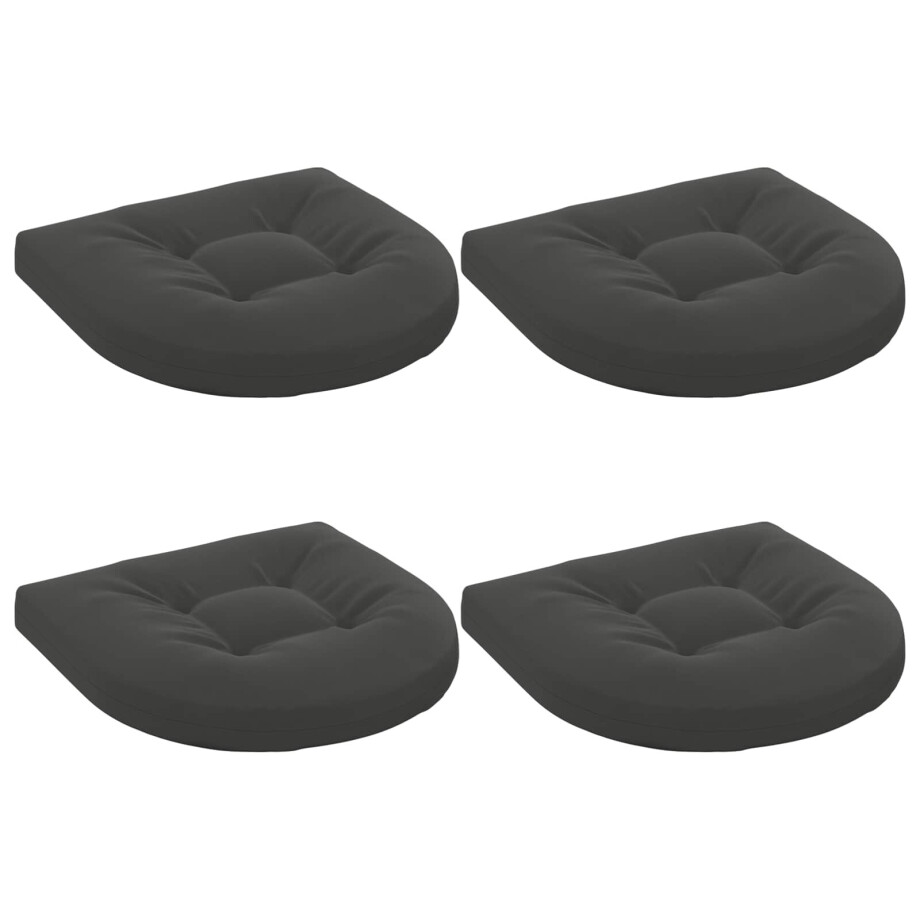 vidaXL 4-Piece Zitkussens 4 st 100% Polyester Antraciet 45 x 45 x 5 cm afbeelding 1
