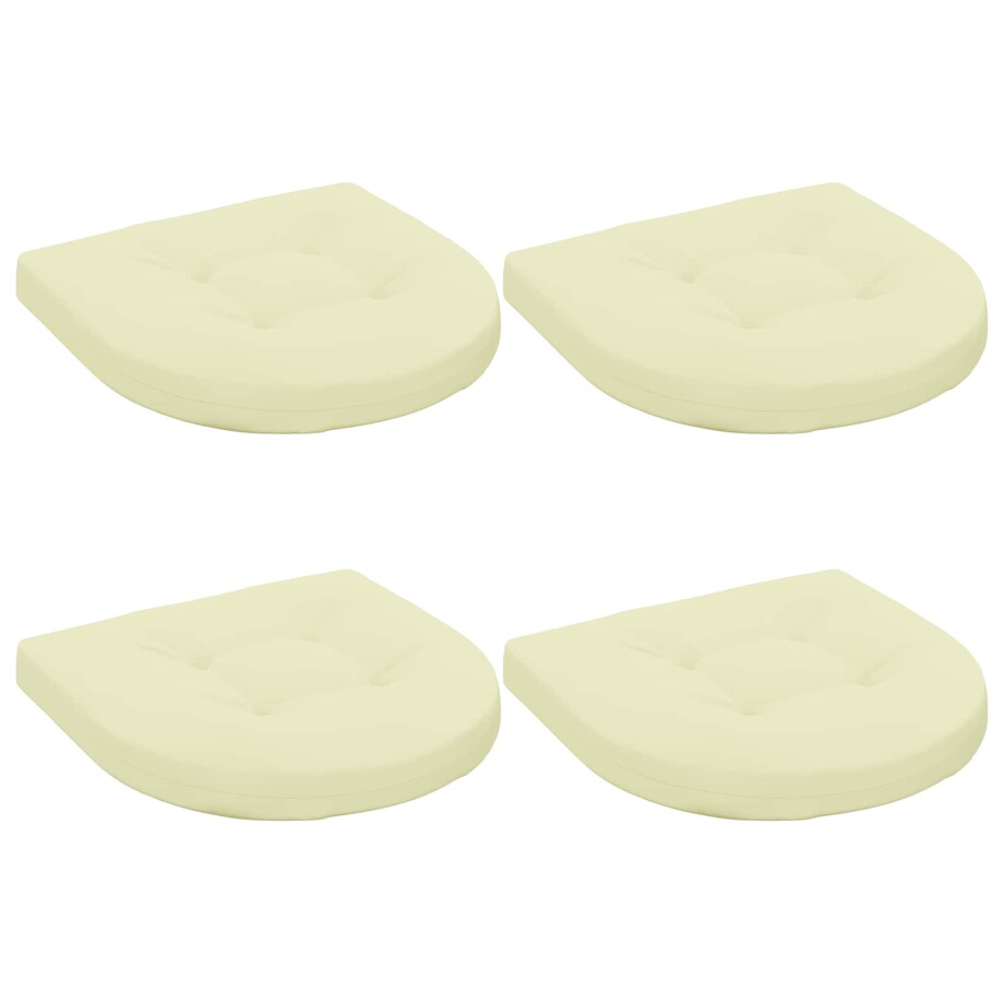 vidaXL 4-Piece Zitkussens 4 st 100% Polyester Crèmekleurig vidaXL 4-Piece Zitkussens 4 st 100% Polyester Crèmekleurig afbeelding 1