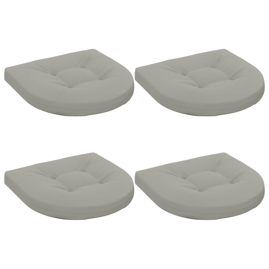 vidaXL 4-Piece Zitkussens 4 st 100% Polyester Grijs 45 x 45 x 5 cm afbeelding 1