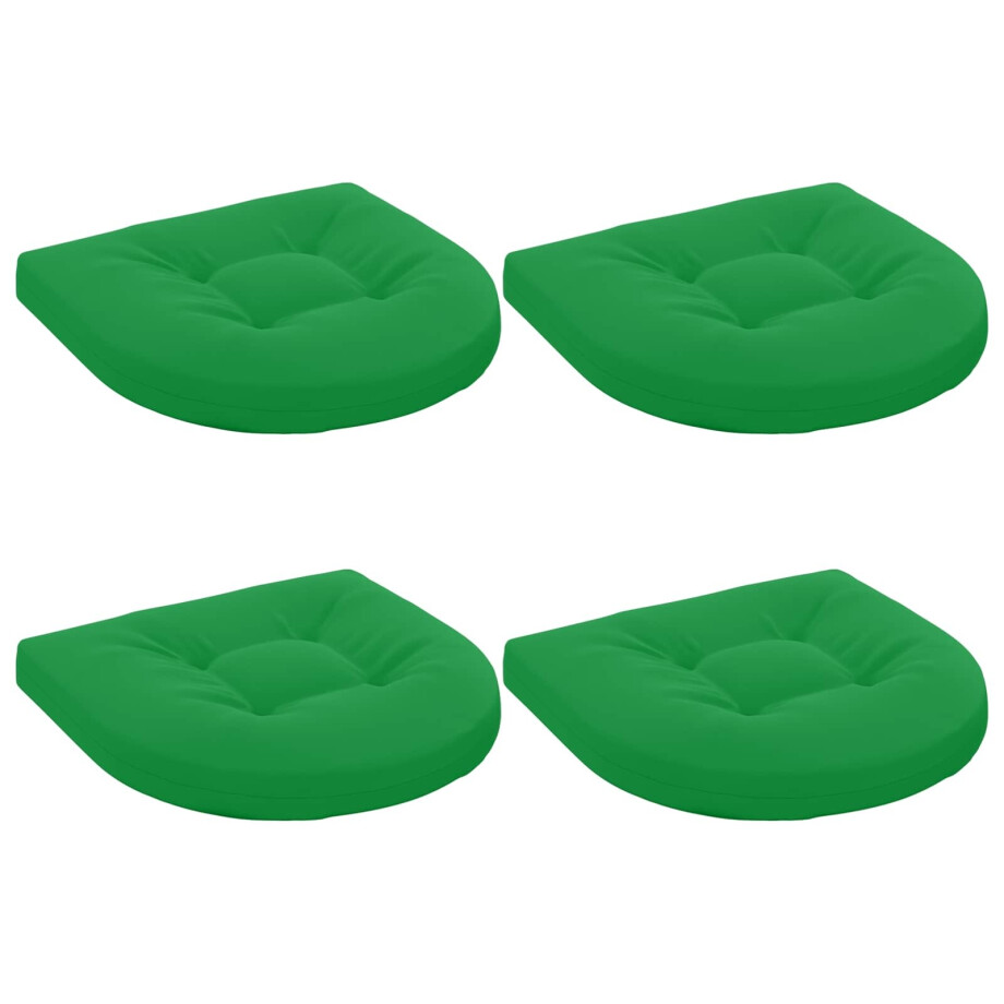 vidaXL 4-Piece Zitkussens 4 st 100% Polyester Groen 45 x 45 x 5 cm afbeelding 1