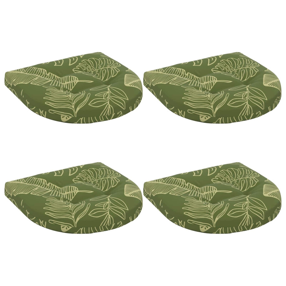 vidaXL 4-Piece Zitkussens 4 st 100% Polyester Bladontwerp vidaXL 4-Piece Zitkussens 4 st 100% Polyester Bladontwerp afbeelding 1