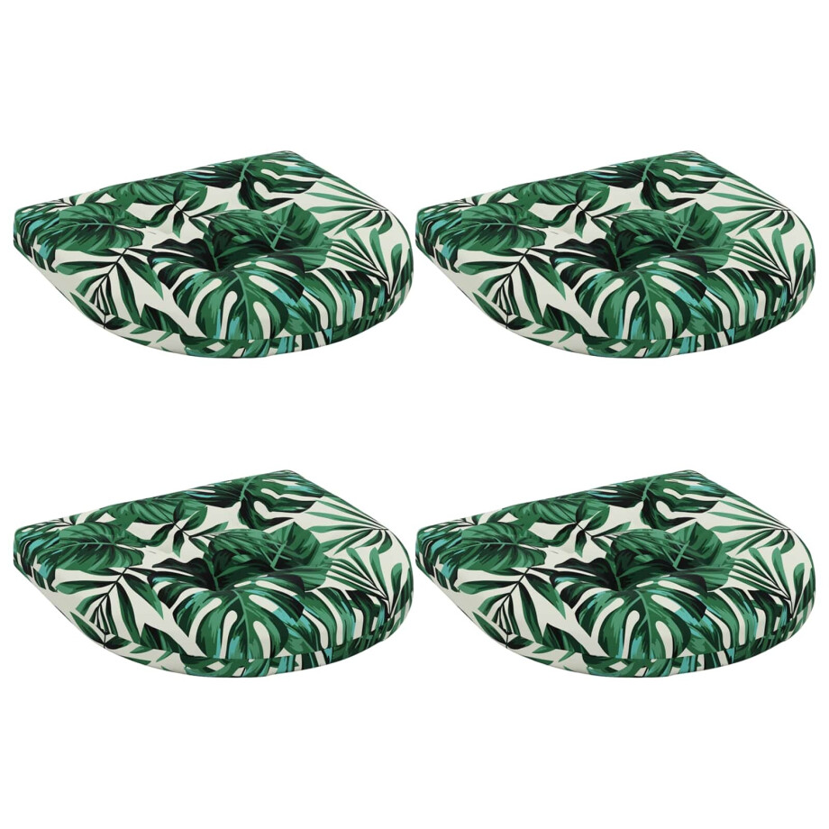 vidaXL 4-Piece Zitkussens 4 st 100% Polyester Bladpatroon vidaXL 4-Piece Zitkussens 4 st 100% Polyester Bladpatroon afbeelding 1