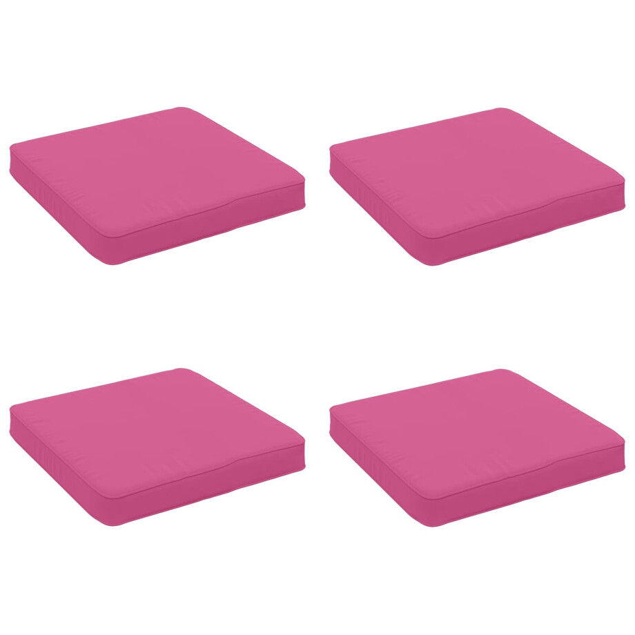 vidaXL 4-Piece Zitkussens VUGHT 4 pcs 100% Polyester Roze afbeelding 1