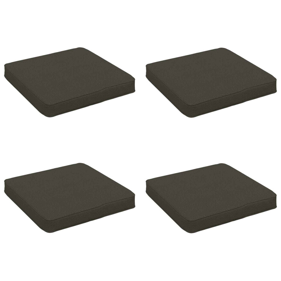 vidaXL 4-Piece Zitkussens VUGHT 4 pcs 100% Polyester Antraciet afbeelding 1