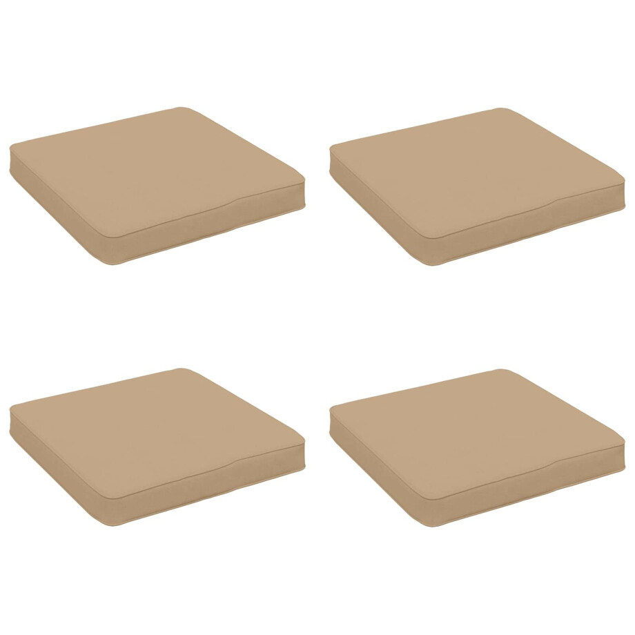 vidaXL 4-Piece Zitkussens VUGHT 4 pcs 100% Polyester Zand afbeelding 1