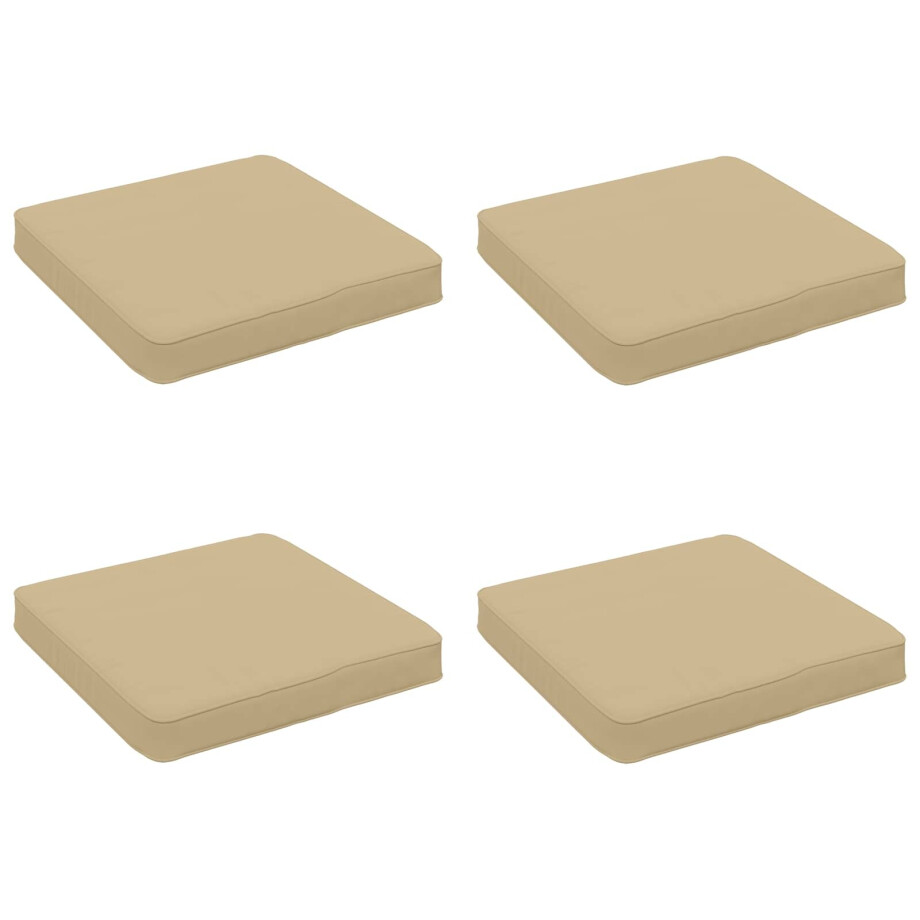vidaXL 4-Piece Zitkussens VUGHT 4 pcs 100% Polyester Beige afbeelding 1