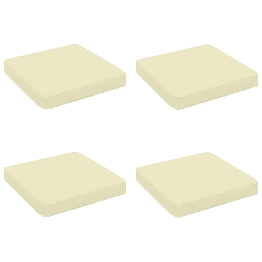 vidaXL 4-Piece Zitkussens VUGHT 4 pcs 100% Polyester Crèmekleurig afbeelding 1