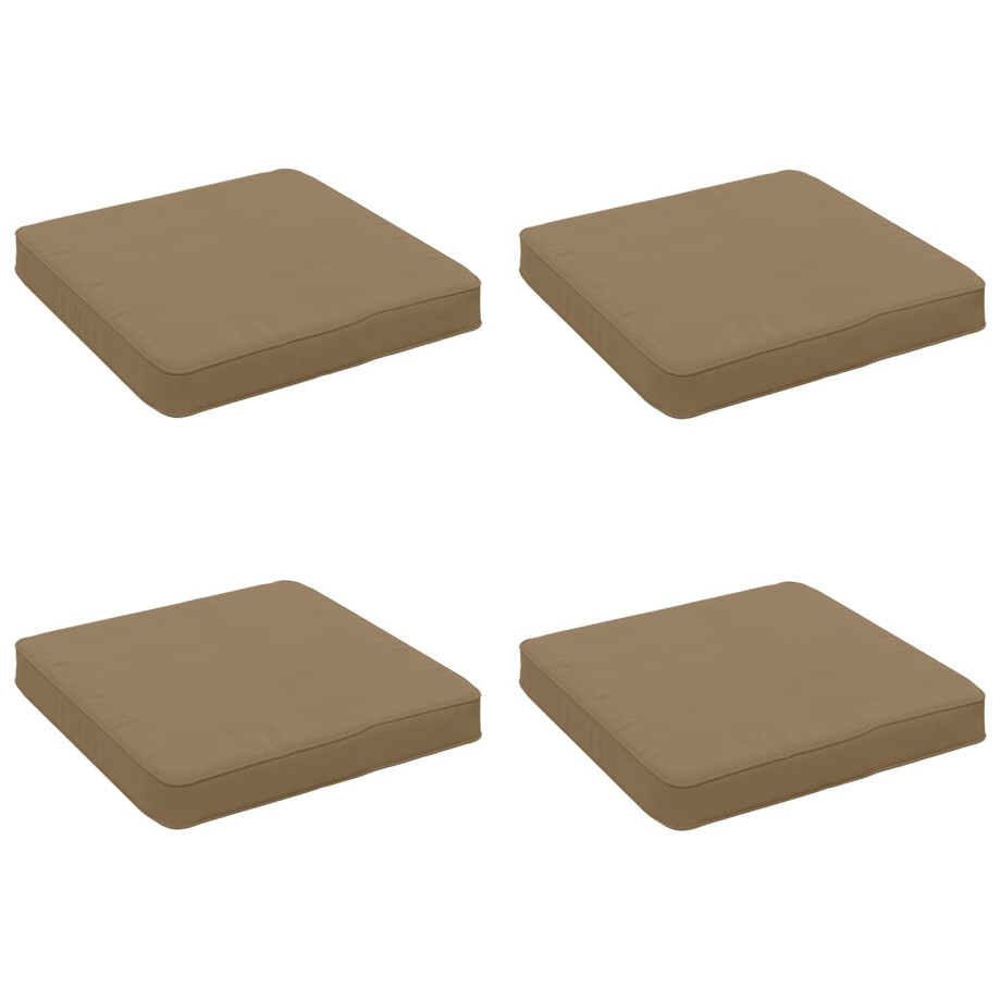 vidaXL 4-Piece Zitkussens VUGHT 4 pcs 100% Polyester Taupe afbeelding 1
