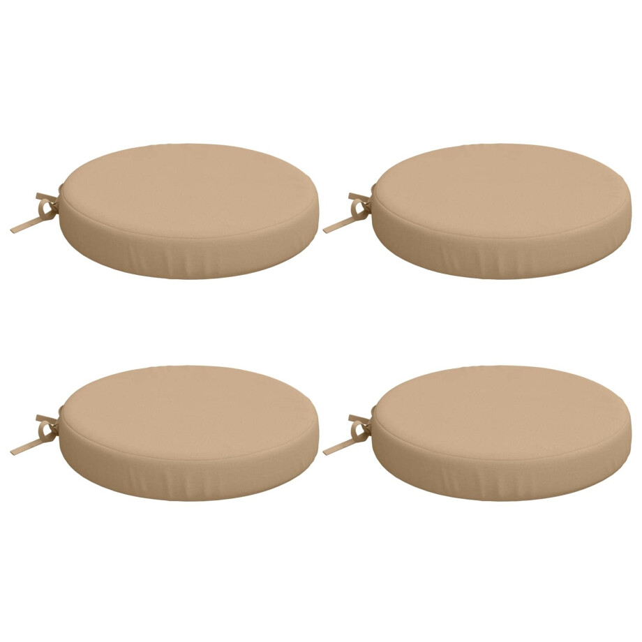 vidaXL 4-Piece Zitkussens SOEST 4 st 100% Polyester Zand Ø 40 x 7 cm vidaXL 4-Piece Zitkussens SOEST 4 st 100% Polyester Zand Ø 40 x 7 cm afbeelding 1