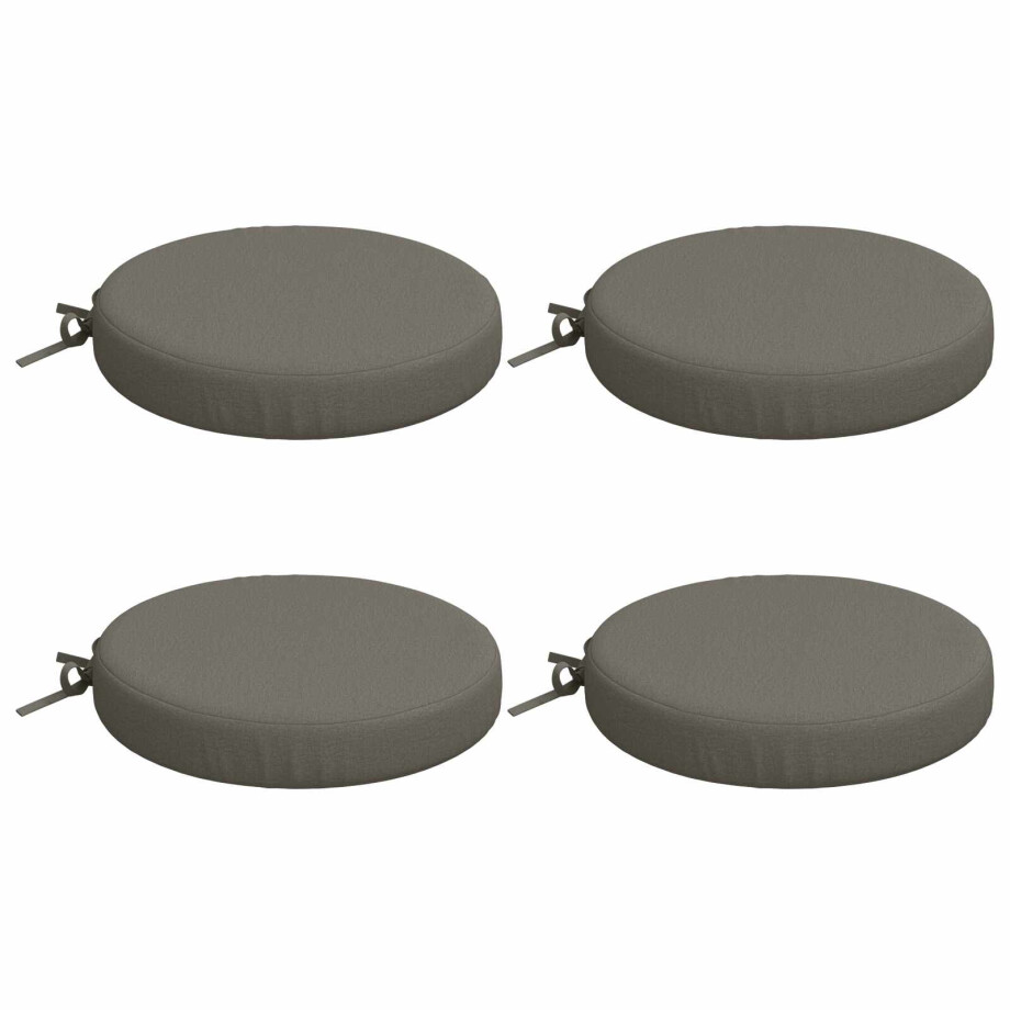 vidaXL 4-Piece Zitkussens SOEST 4 st 100% Polyester Grijs Ø 40 x 7 cm vidaXL 4-Piece Zitkussens SOEST 4 st 100% Polyester Grijs Ø 40 x 7 cm afbeelding 1