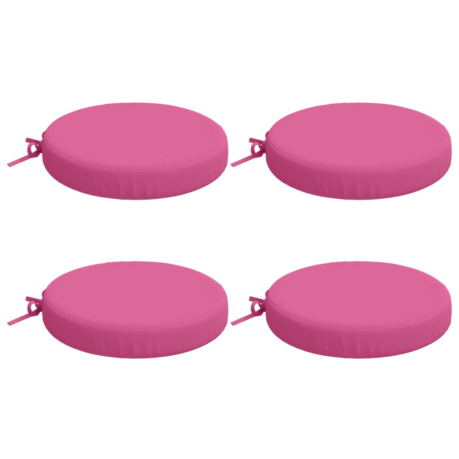 vidaXL 4-Piece Zitkussens SOEST 4 st 100% Polyester Roze Ø 40 x 7 cm vidaXL 4-Piece Zitkussens SOEST 4 st 100% Polyester Roze Ø 40 x 7 cm afbeelding 1