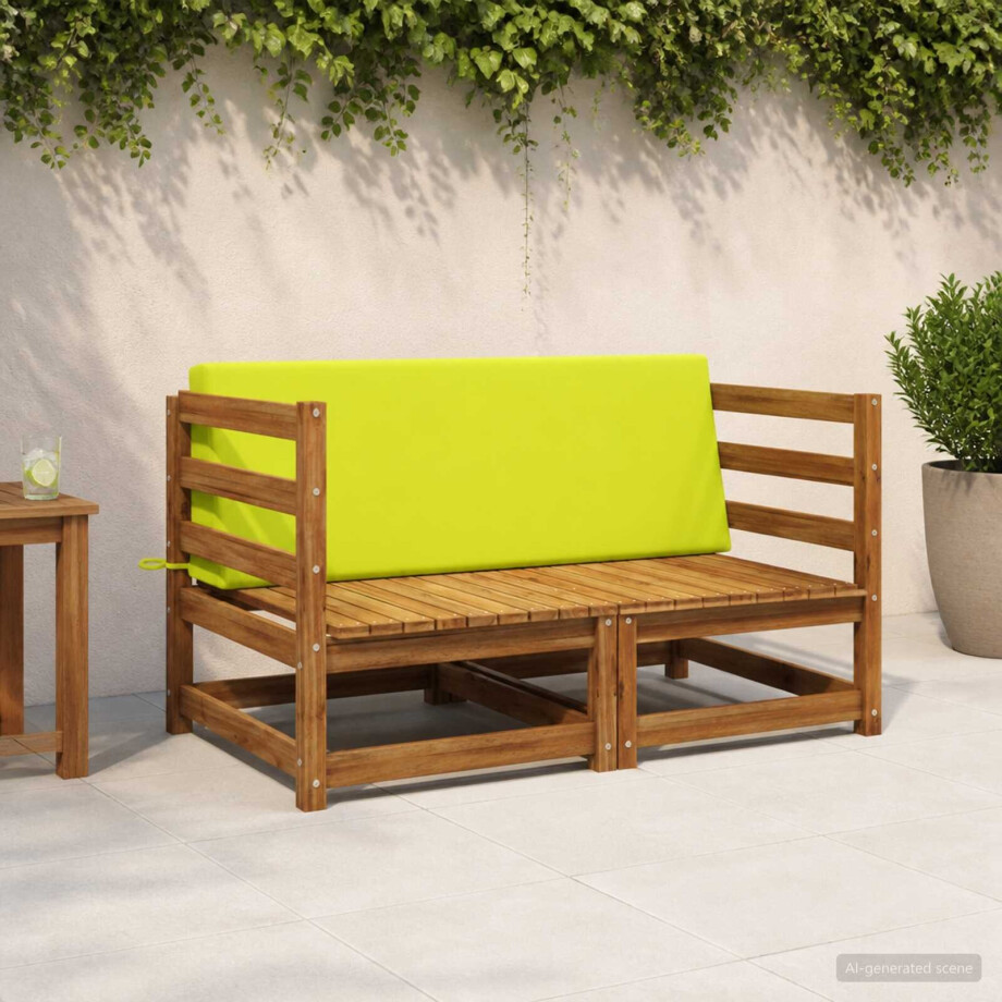 vidaXL Rugkussen SOEST 100% Polyester Heldergroen 120 x 20 x 40 cm afbeelding 1