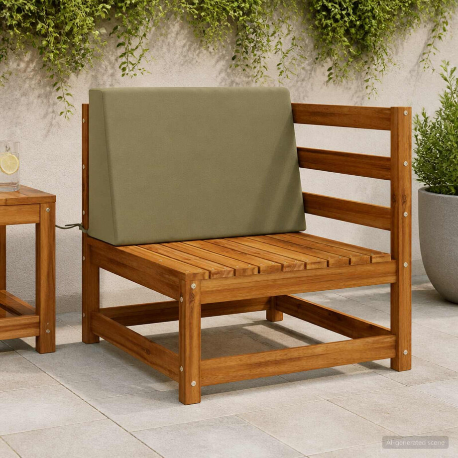 vidaXL Rugkussen SOEST 100% Polyester Olijfgroen 60 x 20 x 40 cm afbeelding 1