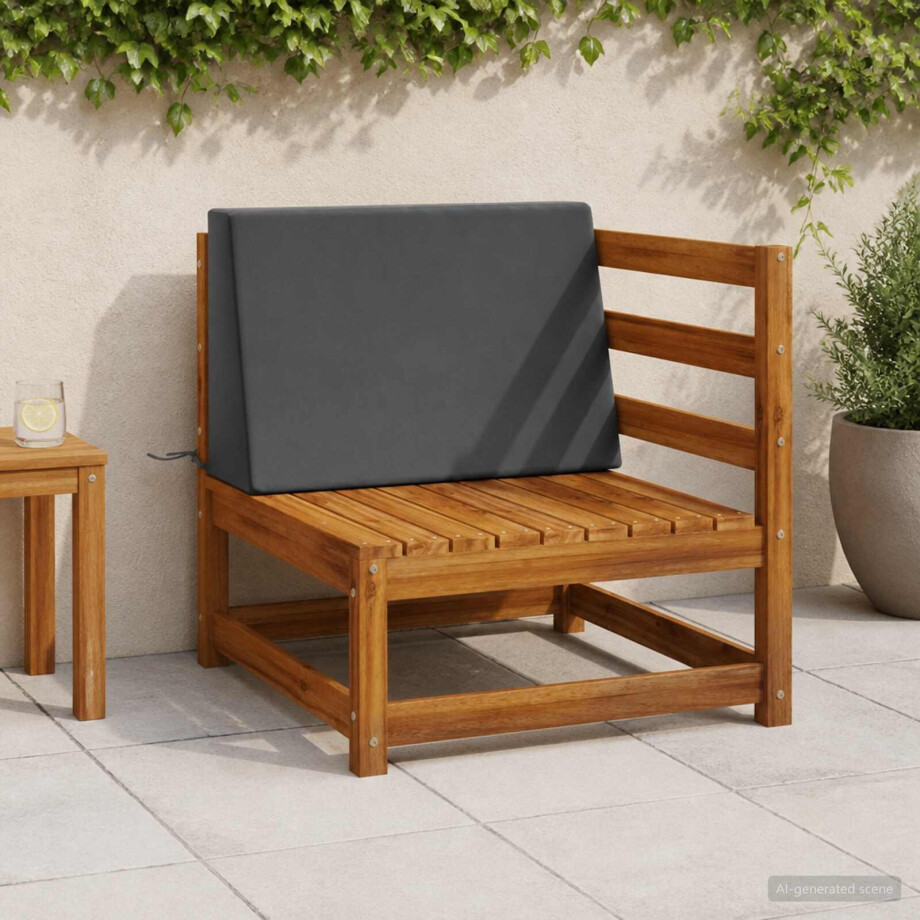 vidaXL Rugkussen SOEST 100% Polyester Antraciet 60 x 20 x 40 cm afbeelding 1