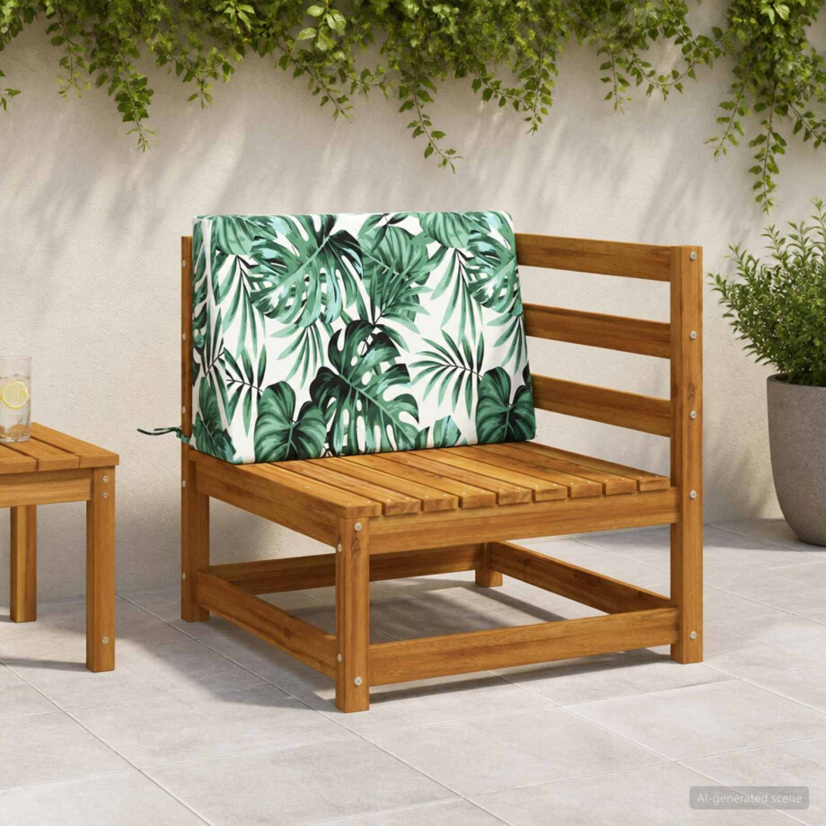 vidaXL Rugkussen SOEST 100% Polyester Bladpatroon 60 x 20 x 40 cm afbeelding 1
