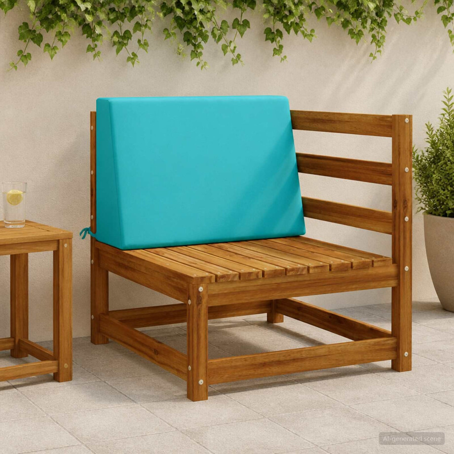 vidaXL Rugkussen SOEST 100% Polyester Turquoise 60 x 20 x 40 cm vidaXL Rugkussen SOEST 100% Polyester Turquoise 60 x 20 x 40 cm afbeelding 1