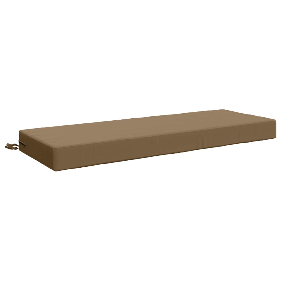 vidaXL Zitkussen SOEST 100% Polyester Taupe 120 x 40 x 10 cm vidaXL Zitkussen SOEST 100% Polyester Taupe 120 x 40 x 10 cm afbeelding 1