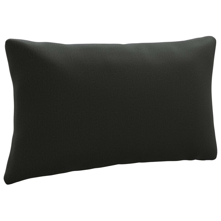 vidaXL 1-Delig Rugkussen PUTTEN 100% Polyester Zwart 70 x 40 x 15 cm afbeelding 1