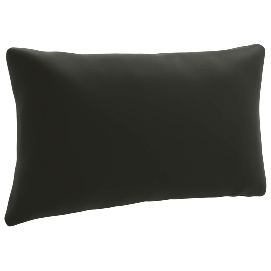vidaXL 1-Delig Rugkussen PUTTEN 100% Polyester Zwart 70 x 40 x 15 cm afbeelding 1