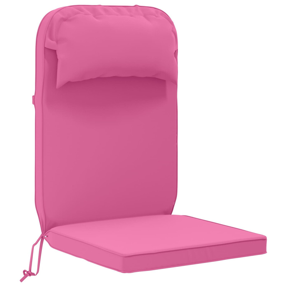 vidaXL Zon Loungerkussen 100% Polyester Roze 55 x 124 x 5 cm vidaXL Zon Loungerkussen 100% Polyester Roze 55 x 124 x 5 cm afbeelding 1