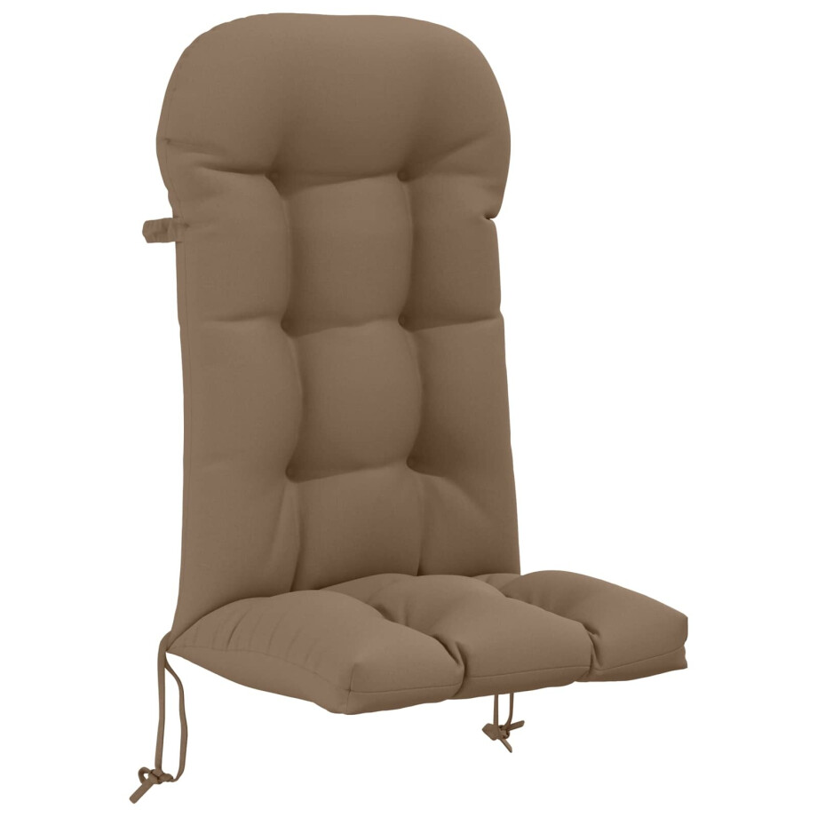 vidaXL Zon Loungerkussen PUTTEN 100% Polyester Taupe 48 x 112 x 10 cm vidaXL Zon Loungerkussen PUTTEN 100% Polyester Taupe 48 x 112 x 10 cm afbeelding 1