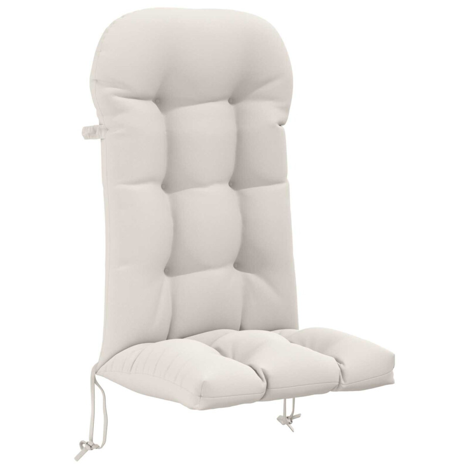 vidaXL Zon Loungerkussen PUTTEN 100% Polyester Wit 48 x 112 x 10 cm vidaXL Zon Loungerkussen PUTTEN 100% Polyester Wit 48 x 112 x 10 cm afbeelding 1