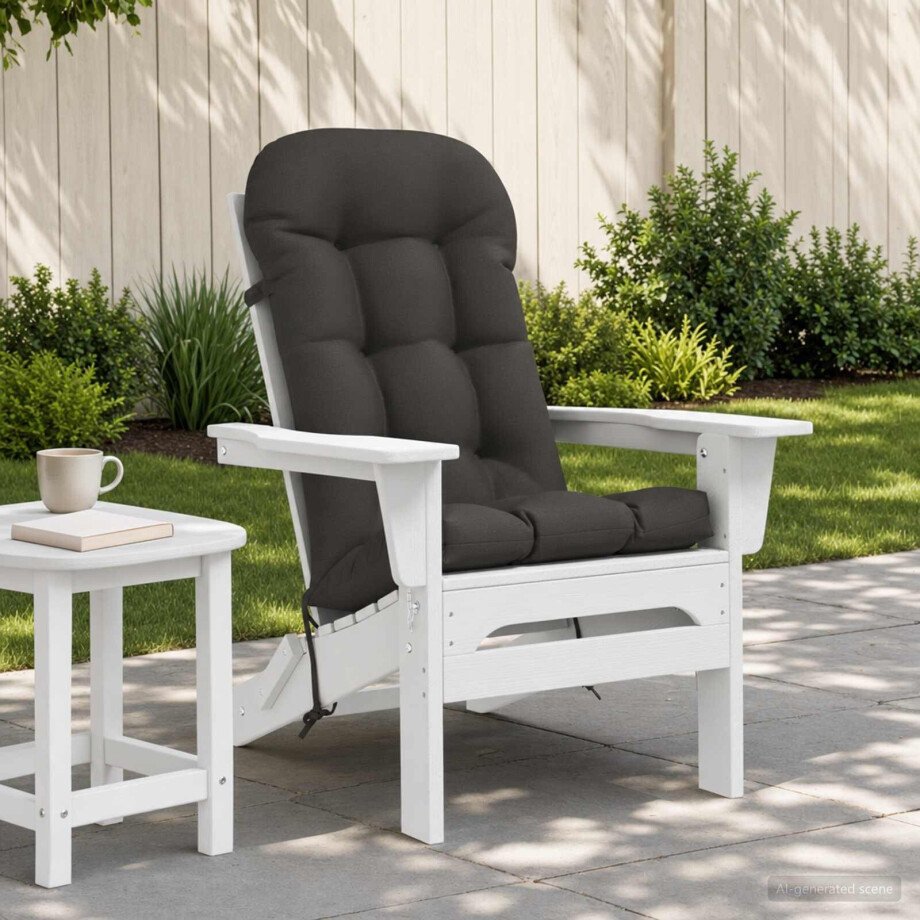 vidaXL Zon Loungerkussen PUTTEN 100% Polyester Antraciet vidaXL Zon Loungerkussen PUTTEN 100% Polyester Antraciet afbeelding 1