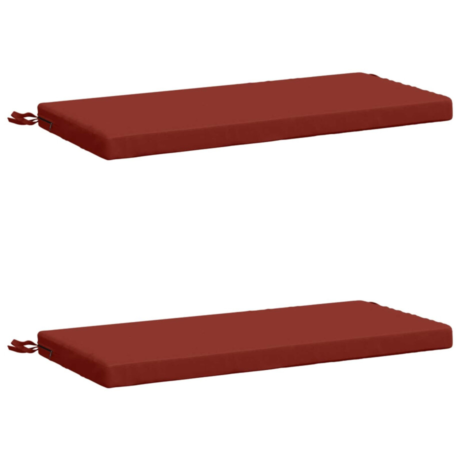 vidaXL 2-delige Bankkussens SOEST 2 st 100% Polyester Rood afbeelding 1