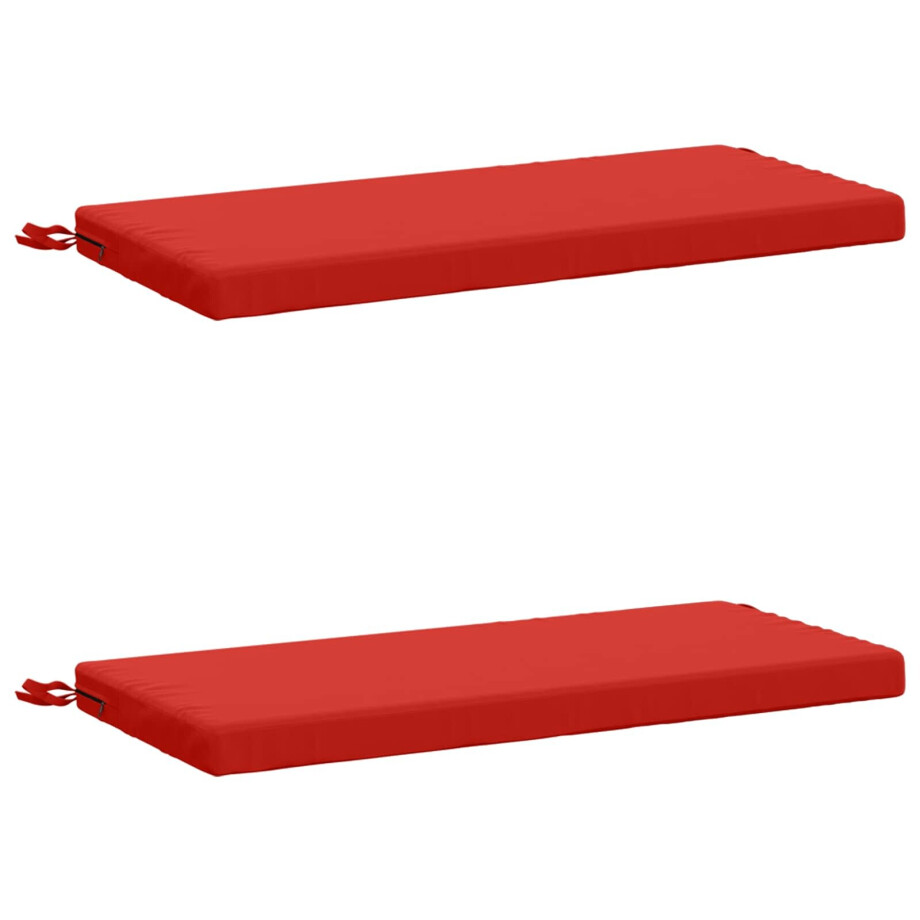 vidaXL 2-delige Bankkussens SOEST 2 st 100% Polyester Rood afbeelding 1