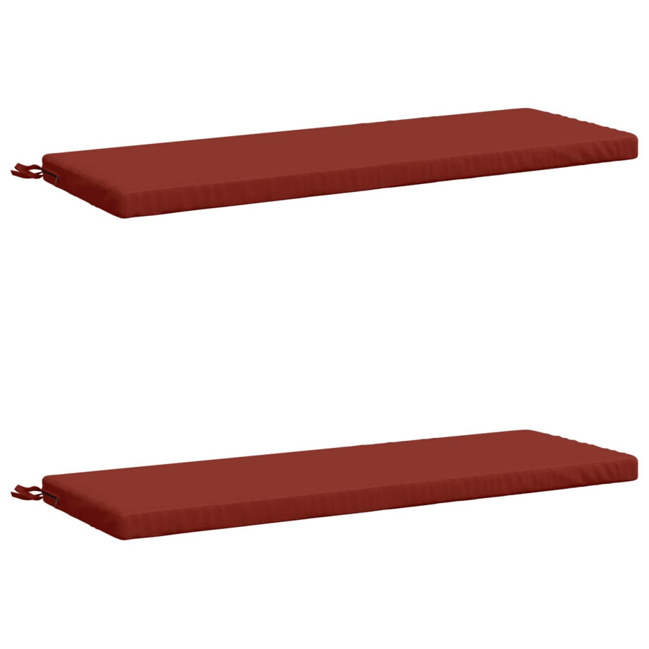 vidaXL 2-delige Bankkussens SOEST 2 st 100% Polyester Rood afbeelding 1