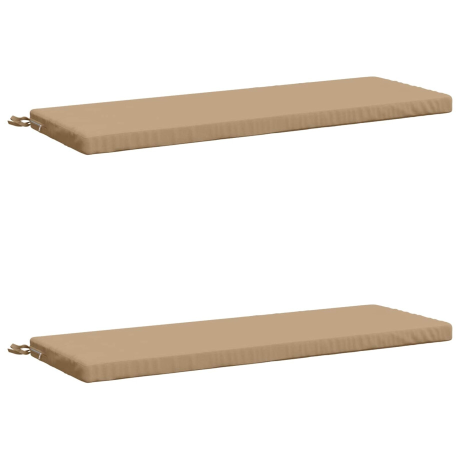 vidaXL 2-delige Bankkussens SOEST 2 st 100% Polyester Zand afbeelding 1